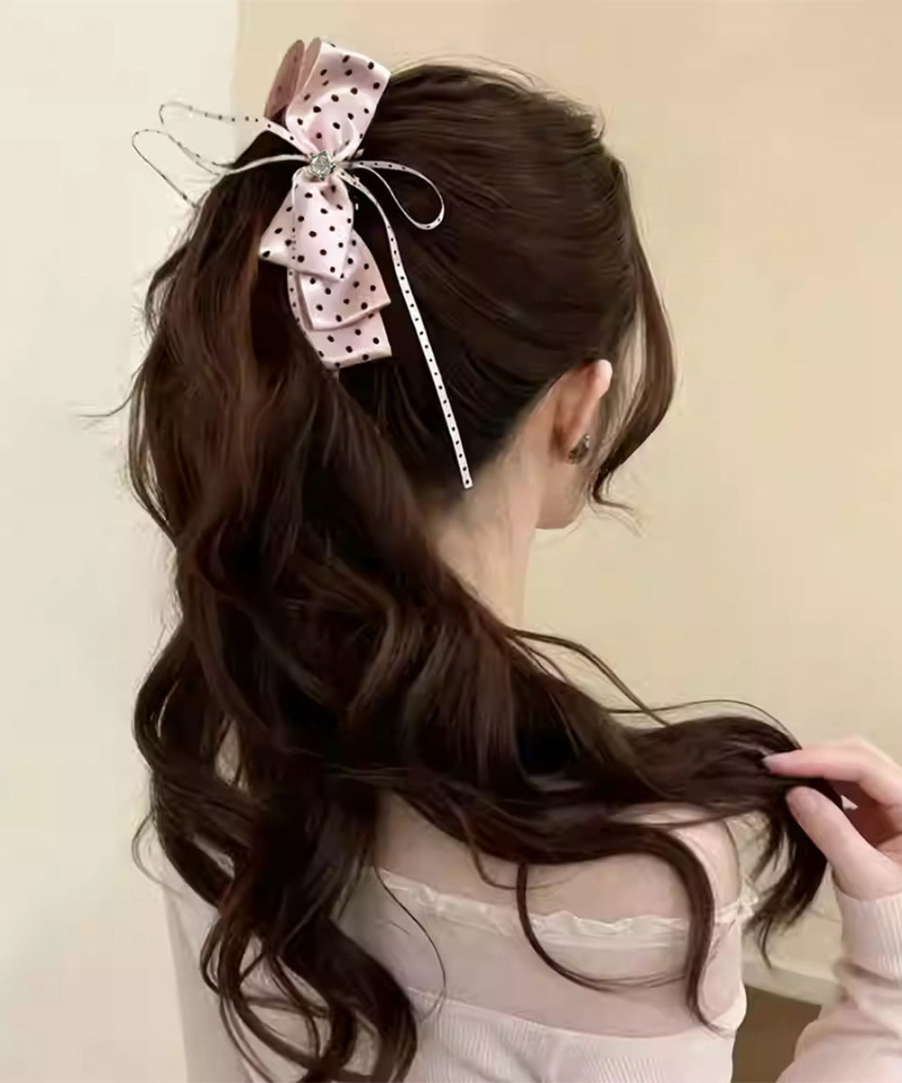 リボンヘアクリップ ドット柄 詳細画像13