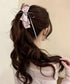 リボンヘアクリップ ドット柄 レディース バナナクリップ ヘアクリップ ヘアアクセサリー ヘアアレンジ 髪留め まとめ髪 おしゃれ 大人可愛い 女子会 99ZYSP-015