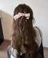 リボンヘアクリップ ドット柄 レディース バナナクリップ ヘアクリップ ヘアアクセサリー ヘアアレンジ 髪留め まとめ髪 おしゃれ 大人可愛い 女子会 99ZYSP-015
