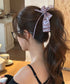 リボンヘアクリップ ドット柄 レディース バナナクリップ ヘアクリップ ヘアアクセサリー ヘアアレンジ 髪留め まとめ髪 おしゃれ 大人可愛い 女子会 99ZYSP-015
