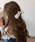リボンヘアクリップ ドット柄 レディース バナナクリップ ヘアクリップ ヘアアクセサリー ヘアアレンジ 髪留め まとめ髪 おしゃれ 大人可愛い 女子会 99ZYSP-015