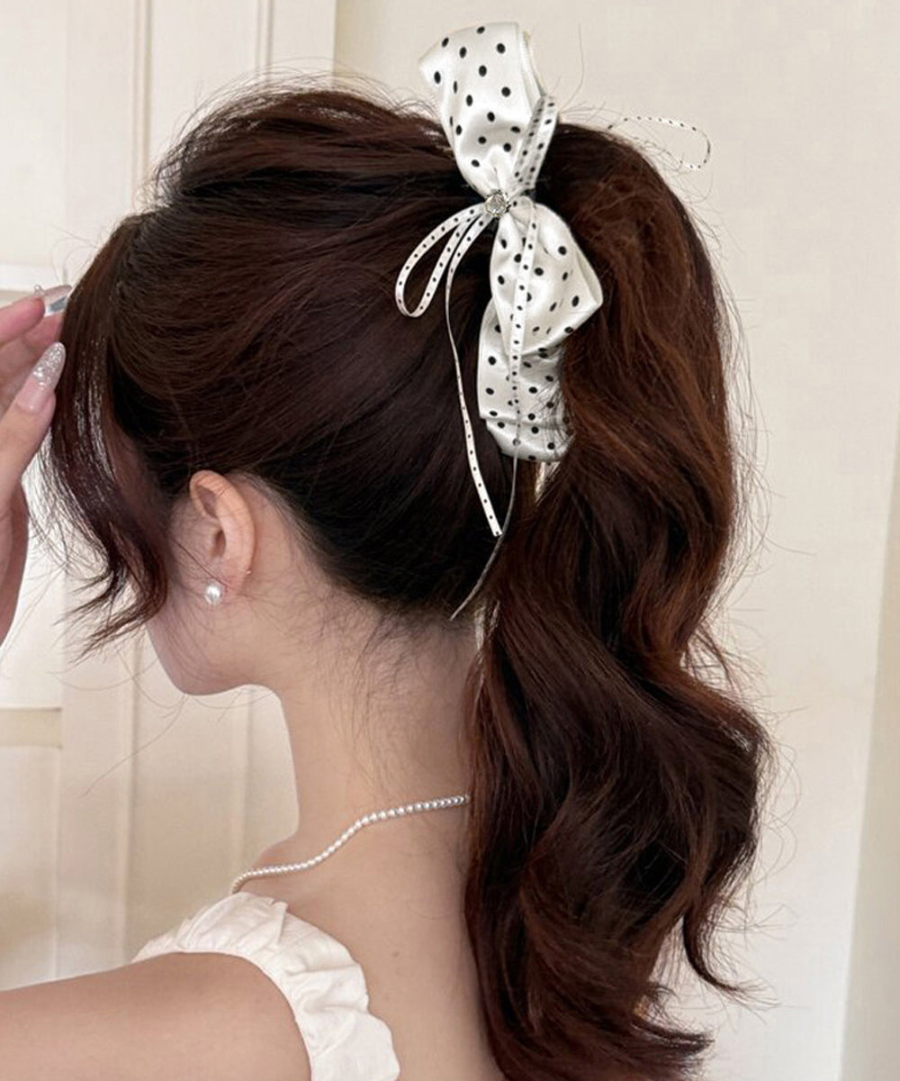 リボンヘアクリップ ドット柄 詳細画像8