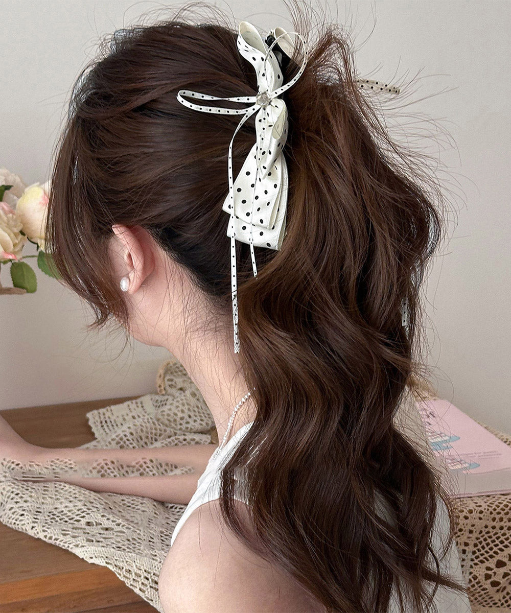 リボンヘアクリップ ドット柄 詳細画像9