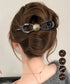 バナナクリップ パール 可愛いくま韓国風 レディース ヘアアクセサリー シンプル オフィスカジュアル きれいめ フェミニン プレゼント 髪飾り 結婚式発表会女子会 99ZYSP-016