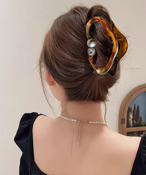 バンスクリップ パールヘアクリップ 新作 韓国風 ヘアアクセサリー 大きめ 髪留め まとめ髪 おしゃれ 大人可愛い オフイスカジュアル 小物 誕生日 プレゼント 99ZYSP-017