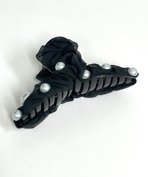 バンスクリップ ヘアクリップ パール レディース ヘアアレンジ まとめ髪 髪飾り 透け感 きれいめ オルチャン おしゃれ 大人 可愛い デート 99ZYSP-019