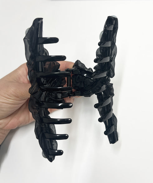 バンスクリップ ヘアクリップ パール レディース ヘアアレンジ まとめ髪 髪飾り 透け感 きれいめ オルチャン おしゃれ 大人 可愛い デート 99ZYSP-019