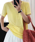 半袖 Tシャツ レディース シンプル カジュアル カットソー 無地 サマーtシャツ 着やせ おしゃれ 夏服 大人 AMYX-86009