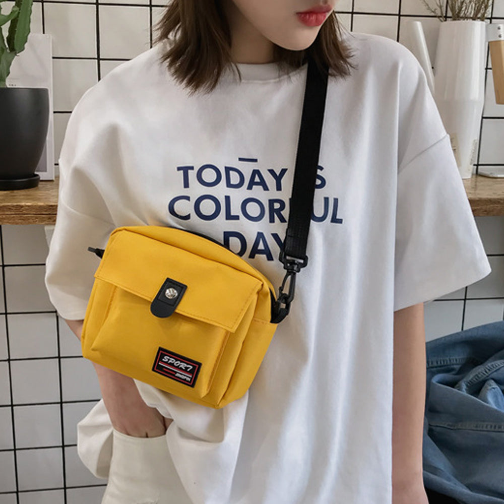 スクエア ミニバッグ ショルダーバッグ イエロー