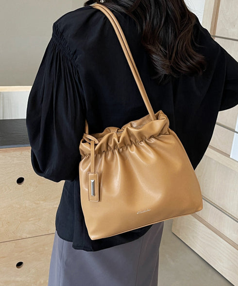 ギャザートートバッグ フリル肩掛けバッグ 手提げバッグ レディースおしゃれかばん フェイクレザーミニトート 大人女子上品かばん オフィスカジュアルハンドバッグ通勤 TZM-337