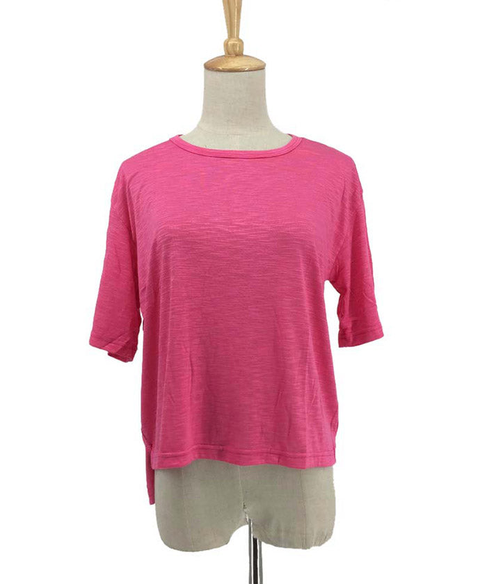 tシャツ レディース 半袖 カットソー ホットピンク