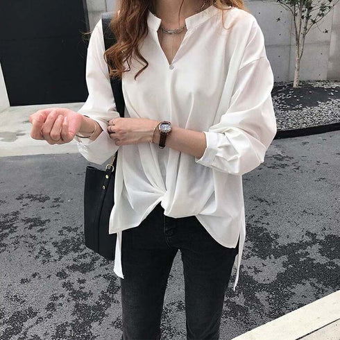 シャツブラウス レディース 大きいサイズ 春夏 スキッパーブラウス オフィスカジュアルトップス 七分袖 ブラウス 20代 30代 40代 ZHUIMR-002