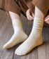 リブソックス レディース ミドル丈 靴下 無地綿混ソックス シンプル 通学靴下 レトロ カラーソックス カラバリ靴下 蒸れない カジュアルクルーソックス 春夏秋冬 ZUSH-001