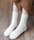 リブソックス レディース ミドル丈 靴下 無地綿混ソックス シンプル 通学靴下 レトロ カラーソックス カラバリ靴下 蒸れない カジュアルクルーソックス 春夏秋冬 ZUSH-001