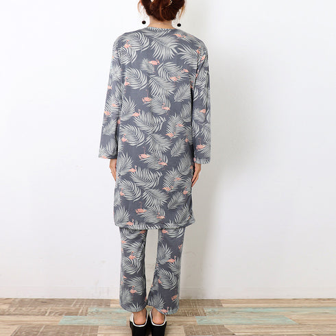 花柄ルームウェア 3点セット レディース キャミソール ロングカーディガン パンツ セットアップ おしゃれ 韓国パジャマ ゆったりナイトウェア 長袖 部屋着春秋夏 AILANKE-001