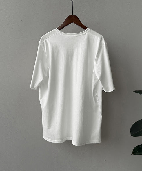 vネックtシャツ レディース 綿100% 抜け感 半袖カットソー ゆったり 着やせトップス春夏 涼しい 無地tシャツ シンプル 大人カジュアルトップス ベーシック AMYS-1070