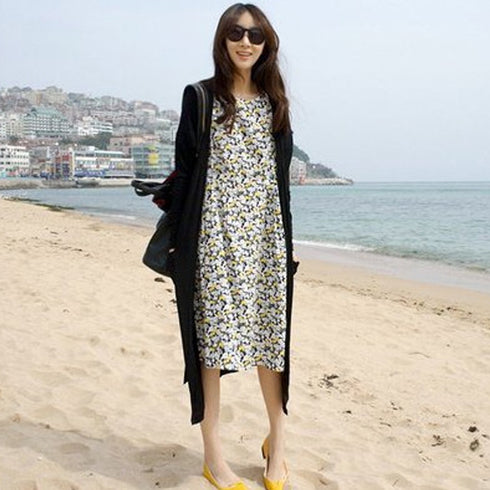 無地 サマーカーディガン レディース夏服 ロングカーディガン 長袖羽織 着やせ シンプル スリットサマーアウター 紫外線対策 体型カバー ボレロカーディガン 韓国 CQ-007
