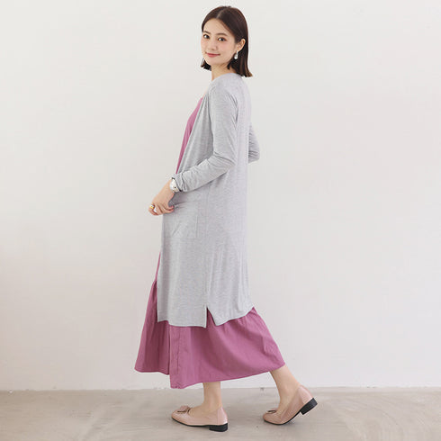 無地 サマーカーディガン レディース夏服 ロングカーディガン 長袖羽織 着やせ シンプル スリットサマーアウター 紫外線対策 体型カバー ボレロカーディガン 韓国 CQ-007