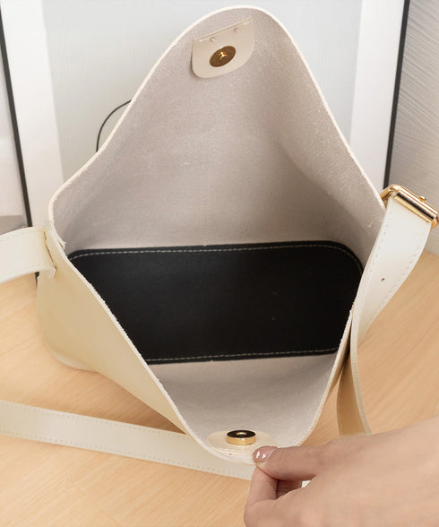 ショルダーバッグ 2wayバッグ 大容量 外ポケット付きPUレザー斜め掛けカバン オフィスカジュアル ワイドベルト合皮鞄肩掛けバッグ 高見え自立バケツバッグレトロ DIEWU-002