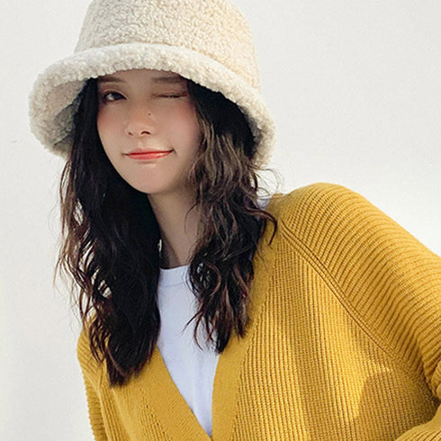 バケットハット レディース 刺しゅう バケットハット レディース 刺しゅう 秋冬 ボアハット 暖かい トレンド ボア帽子 防寒?ぼうし FMAN-001