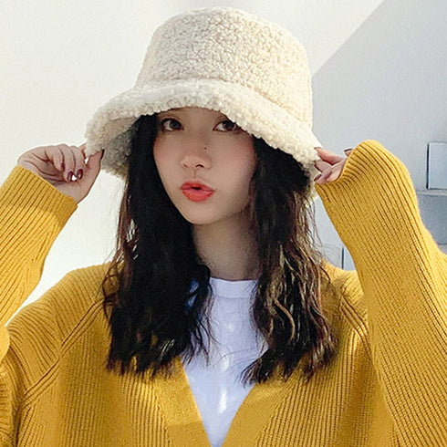 バケットハット レディース 刺しゅう バケットハット レディース 刺しゅう 秋冬 ボアハット 暖かい トレンド ボア帽子 防寒?ぼうし FMAN-001