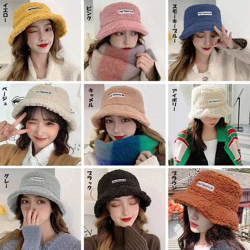 バケットハット レディース 刺しゅう バケットハット レディース 刺しゅう 秋冬 ボアハット 暖かい トレンド ボア帽子 防寒?ぼうし FMAN-001