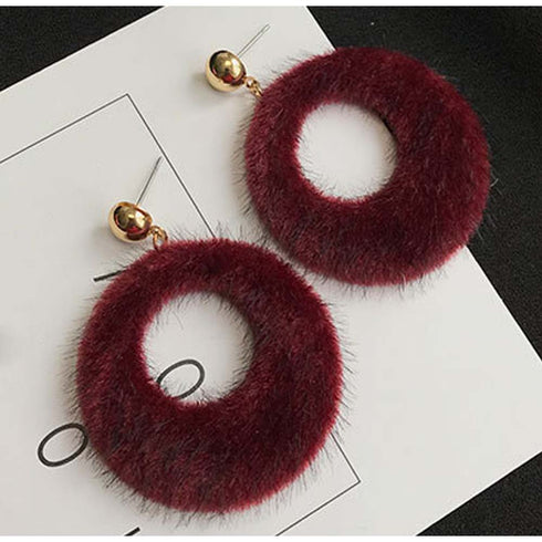 レディース 大ぶり ピアス ファー レディース 大ぶり ピアス ファー サークルピアス 大きいピアス プレゼント 女性 HANYI-002