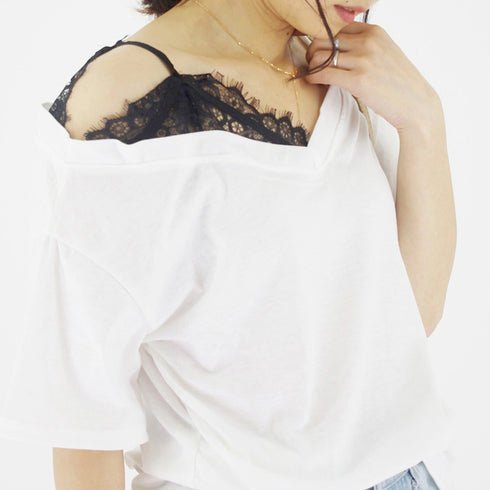 オフショルダー トップス 半袖 オフショルダー トップス 半袖 レディース 春夏 ワンショルダー Tシャツ 半袖 HSYR-004