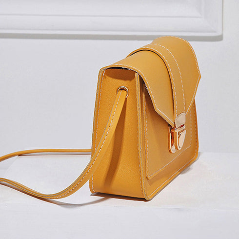 韓国風 ミニショルダーバッグ レディース 軽量 斜め掛けバッグ 大人 オルチャン スクエアバッグ ハンドバッグ 小さめ ポシェット レザーバッグ 肩掛けカバン HUAYE-001