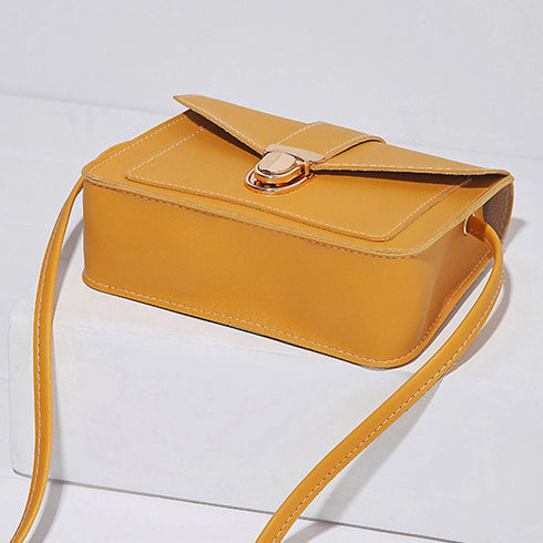 韓国風 ミニショルダーバッグ レディース 軽量 斜め掛けバッグ 大人 オルチャン スクエアバッグ ハンドバッグ 小さめ ポシェット レザーバッグ 肩掛けカバン HUAYE-001