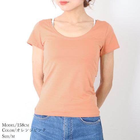 バックシャン カットソー レディース バックシャン カットソー レディース 後ろリボン 背中見せトップス セクシー 無地 Tシャツ オープンバック 半袖 JIADUOD-001