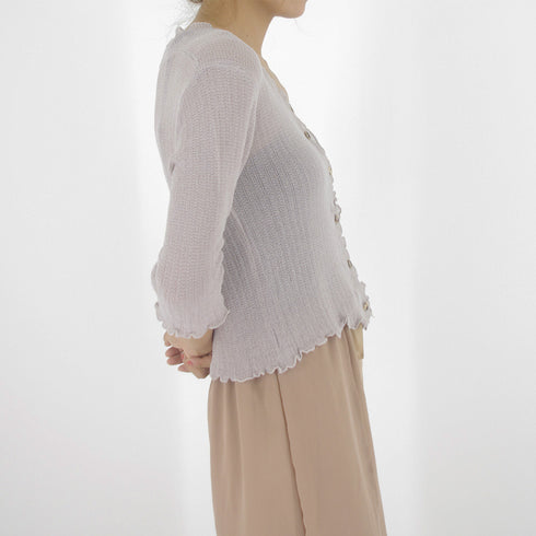 ニットカーディガン レディース 長袖 ニットカーディガン レディース 長袖 薄手 カーディガン vネック サマーニット冷房対策 羽織 JJIA-001