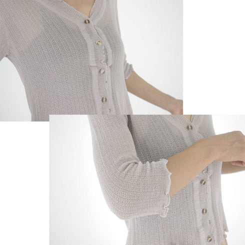 ニットカーディガン レディース 長袖 ニットカーディガン レディース 長袖 薄手 カーディガン vネック サマーニット冷房対策 羽織 JJIA-001