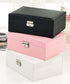 ジュエリー収納ボックス 小物入れ 贈り物 大容量 携帯 韓国 アクセサリーケース 2層 鍵付き PUレザー 収納box 指輪 ピアス イヤリング 首飾り収納ケース QINGYU-001