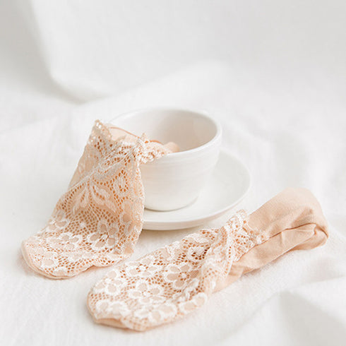 花柄レース 靴下 レディース 花柄レース 靴下 レディース くるぶしソックス 脱げない フットカバー 滑り止め 靴下 SANGENR-001
