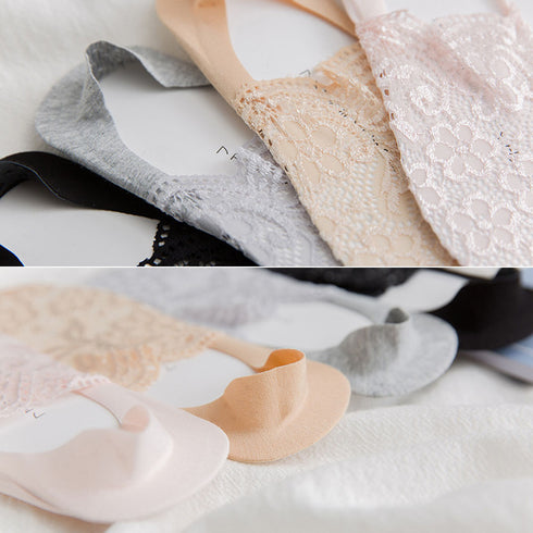 花柄レース 靴下 レディース 花柄レース 靴下 レディース くるぶしソックス 脱げない フットカバー 滑り止め 靴下 SANGENR-001