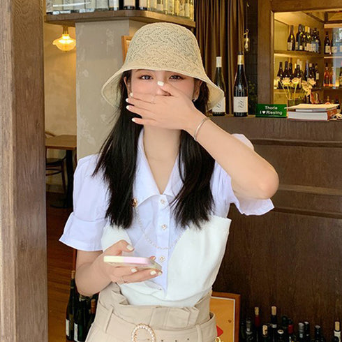 バケットハットレディース紫外線対策 帽子 おしゃれ 日焼け帽子 可愛い 夏ハット 通気性 涼しい UV防止 hat オルチャン リゾートコーデ 折りたたみ 帽子 SINIU-004