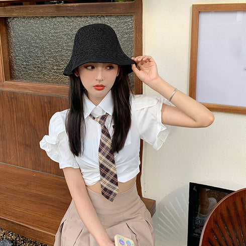 バケットハットレディース紫外線対策 帽子 おしゃれ 日焼け帽子 可愛い 夏ハット 通気性 涼しい UV防止 hat オルチャン リゾートコーデ 折りたたみ 帽子 SINIU-004