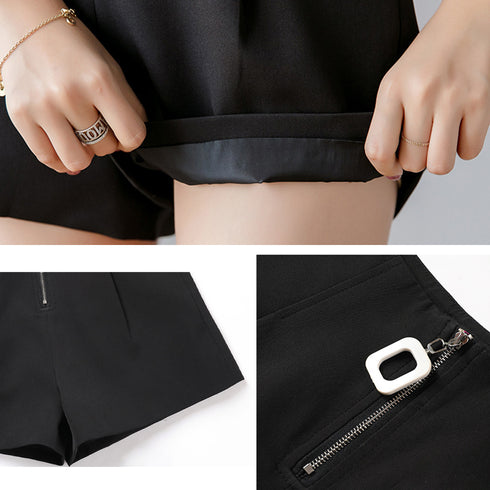 シフォン ショートパンツ レディース シフォン ショートパンツ レディース ハイウエスト ホットパンツ タック入り ワイドパンツ キュロット 美脚ショーパン TAOYY-013