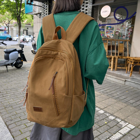 リュックサック ユニセックス 大容量A4 レトロ風 バックパック 男女兼用 デイパック 修学旅行 アウトドア 通学通勤バッグ オルチャン カジュアルバッグ 人気 TZM-272