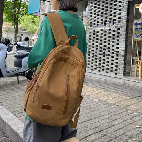 リュックサック ユニセックス 大容量A4 レトロ風 バックパック 男女兼用 デイパック 修学旅行 アウトドア 通学通勤バッグ オルチャン カジュアルバッグ 人気 TZM-272