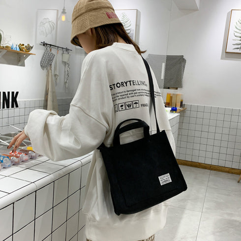 コーデュロイ ミニトートバッグ 3way スクエア ショルダーバッグ コンパクト 肩掛けバッグ 大人可愛い 斜め掛けバッグ お出かけ ミニマザーズバック 全5色 TZM-275