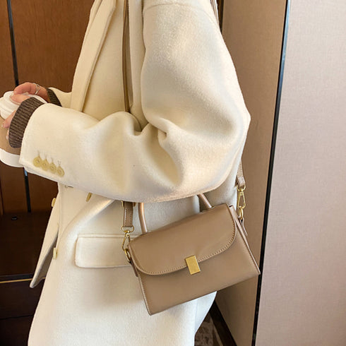 レトロショルダーバッグPUレザー2way レディース 斜め掛けバッグ カジュアル ミニハンドバッグ コンパクト 手持ちかばん おしゃれ ポシェット フラップバッグ TZM-282