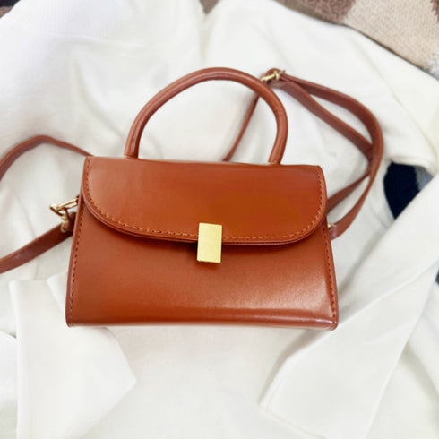 レトロショルダーバッグPUレザー2way レディース 斜め掛けバッグ カジュアル ミニハンドバッグ コンパクト 手持ちかばん おしゃれ ポシェット フラップバッグ TZM-282