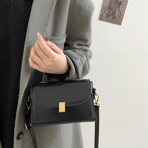 レトロショルダーバッグPUレザー2way レディース 斜め掛けバッグ カジュアル ミニハンドバッグ コンパクト 手持ちかばん おしゃれ ポシェット フラップバッグ TZM-282
