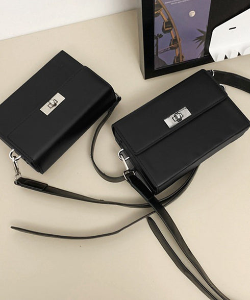スクエア ショルダーバッグ 斜めがけ鞄黒 レザータッチ ミニショルダーバッグ ユニセックス クロスボディバッグ おしゃれ肩掛け鞄 コンパクト シンプル ポシェット TZM-313