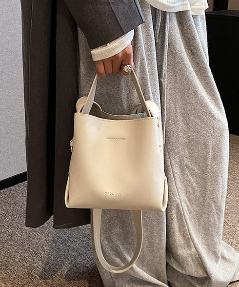 ショルダーバッグ 2wayバケットバッグ レディース 大人可愛い ミニハンドバッグ PUレザー オフィスカジュアル スクエア 斜め掛けバッグ バケツ型 合皮かばん TZM-318