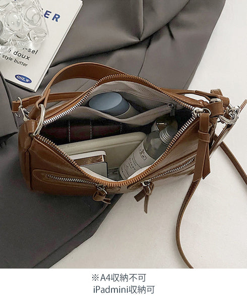 レトロショルダーバッグ ハートチャーム付 レディース 斜め掛け鞄 PUレザー肩掛けカバン 大人可愛いミニ鞄 韓国風 カジュアル ハンドバッグ 多収納 ストリート鞄 TZM-328