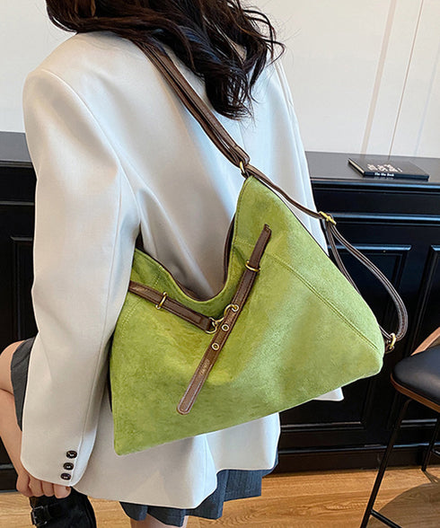 トートバッグ スエード調ショルダーバッグ レディース 大容量 秋冬斜めがけバッグ ベルトモチーフ 3WAYバッグ 通勤通学 リュックサック a4対応 大きめかばん TZM-329