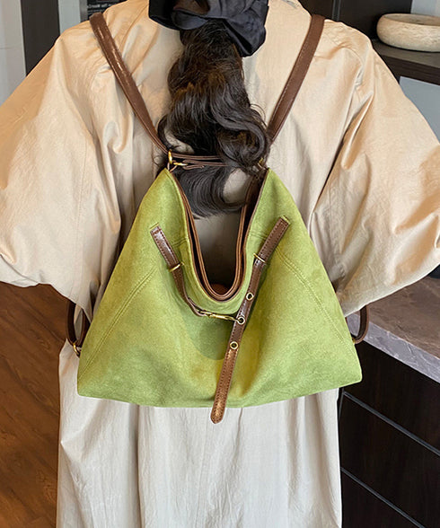 トートバッグ スエード調ショルダーバッグ レディース 大容量 秋冬斜めがけバッグ ベルトモチーフ 3WAYバッグ 通勤通学 リュックサック a4対応 大きめかばん TZM-329